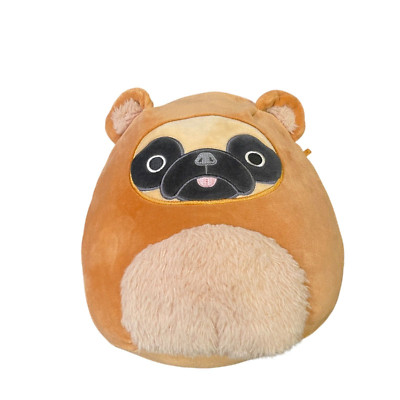Squishmallow Dally the Pug Stuffed Animal Plush 7'' Brown Dog Kellytoy