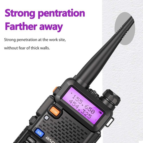 1/2PCS UV-5R III Tri-band Walkie Talkie Long Range Two Way Ham Radios FM - Picture 6 of 20