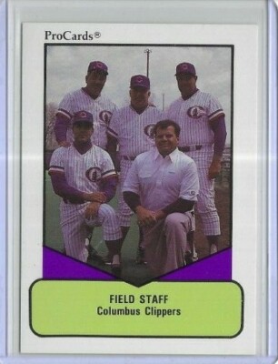 1990 ProCards #343 Field Staff Columbus Clippers (Yankees AAA Affiliate)