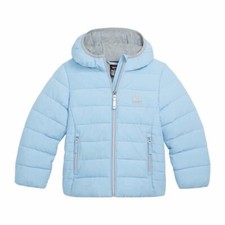 NWT Gerry Puffer Jacket Toddlers Light Blue Hooded Zip Lined, Size 2T, Free Ship