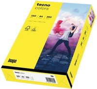 Inapa Farbiges Druckerpapier Buntes Papier Tecno Colors 160G A4, 250 Blatt Gelb