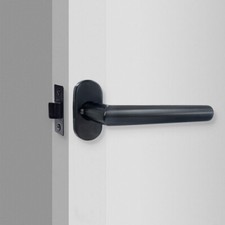 Thin Frame Matt Black Narrow Rose Handle