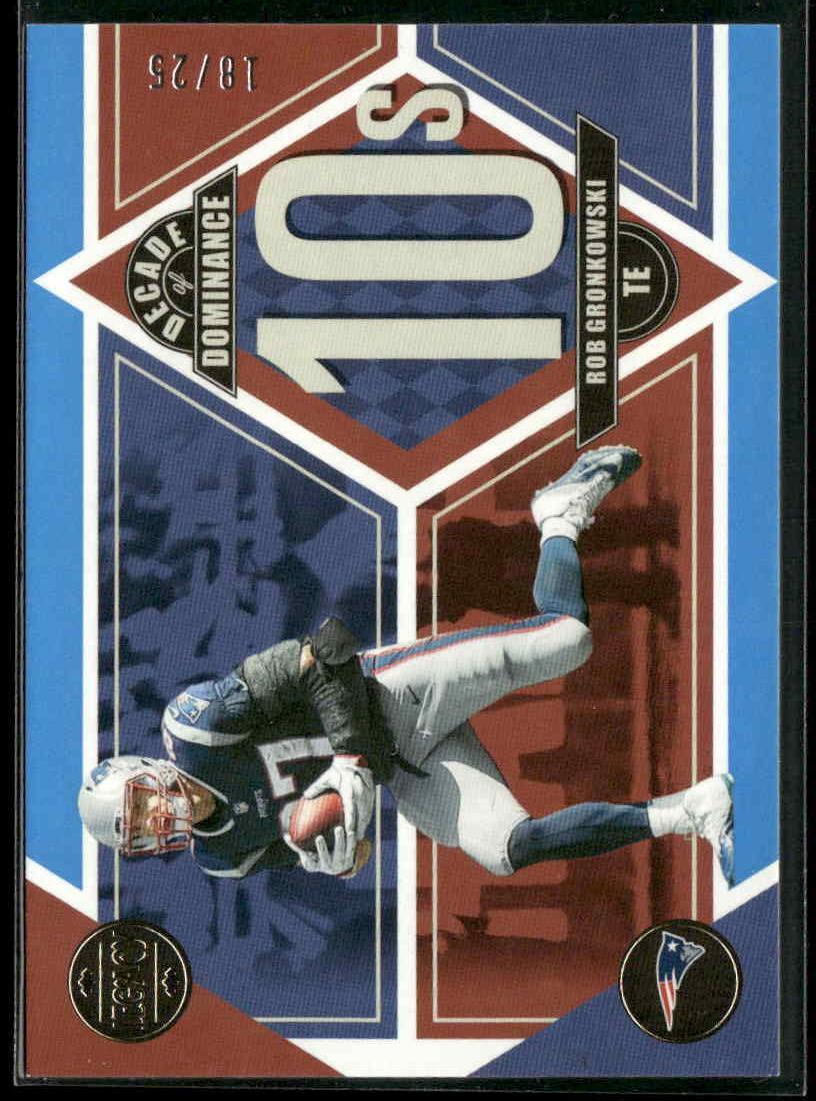 2022 Panini Legacy #DD-19 Rob Gronkowski Decade of Dominance Indigo #/25