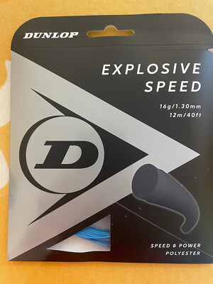 2x Tennissaite DUNLOP Explosive Speed BLUE blau 1,30 mm, Speed & Power