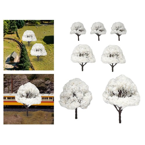 PERSELOSO Lot De 4 Arbres Miniatures Décoration Paysagère Faux Arbre