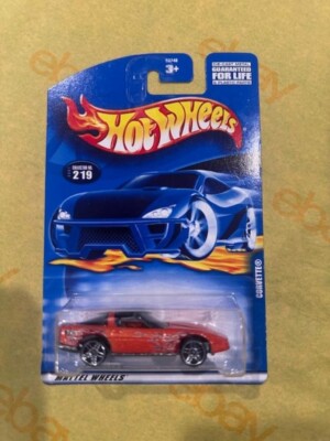 2001 Hot Wheels Corvette #219 (5-PR Wheels) PLAIN CARD