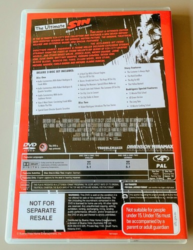 Sin City Recut & Extended Ultimate DVD Boxset Excellent Condition 2 Disc Set R4 - Picture 8 of 10