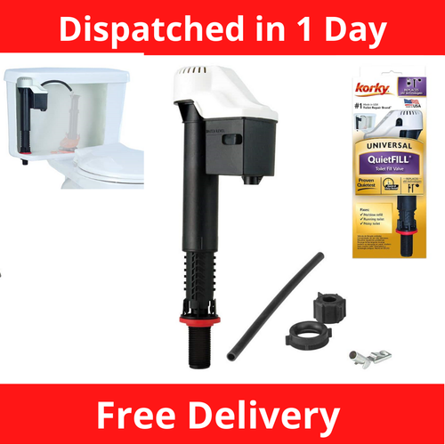 Korky Quiet Toilet Tank Fill Valve Tanks Repair Kit Fill Flush Valve
