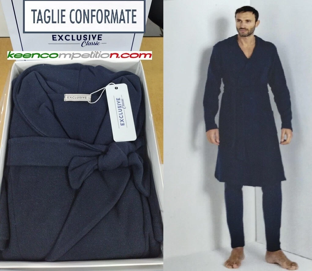 VESTAGLIA DA CAMERA UOMO CLASSICA ED INVERNALE FELPATA TAGLIE