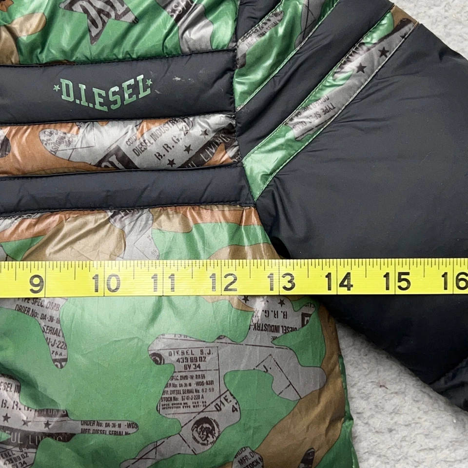 Diesel Snow Suit Baby 18 Mos Green Camo Full Zip Hooded Outdoor Winter Insulated - Image 3 of 4