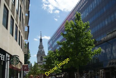 Foto 6x4 Blick auf eine neue Veränderung und St. Mary-le-Bow Kirche von Cheapsid c2014