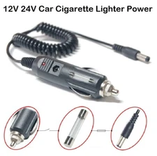 60" 12V-24V DC 5.5x2.1mm Car Cigarette Lighter Socket Power Supply Adapter Cable
