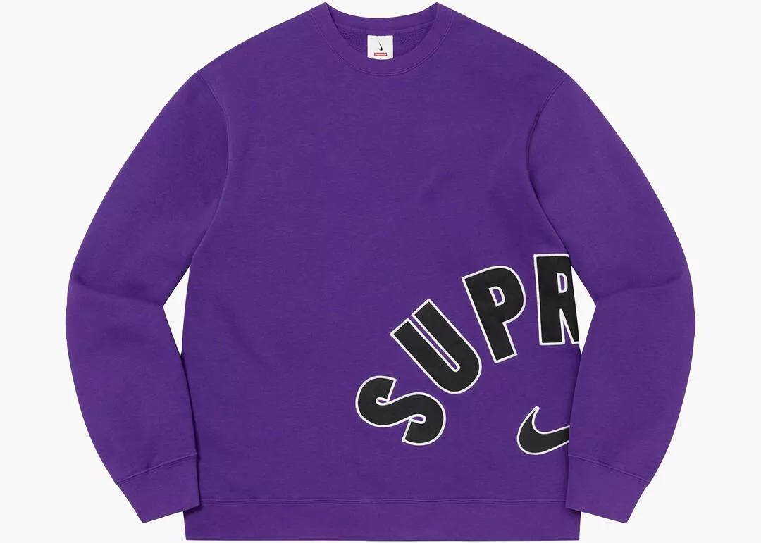 Supreme Nike Arc Logo Crewneck Sweatshirt Purple DS Sz: M