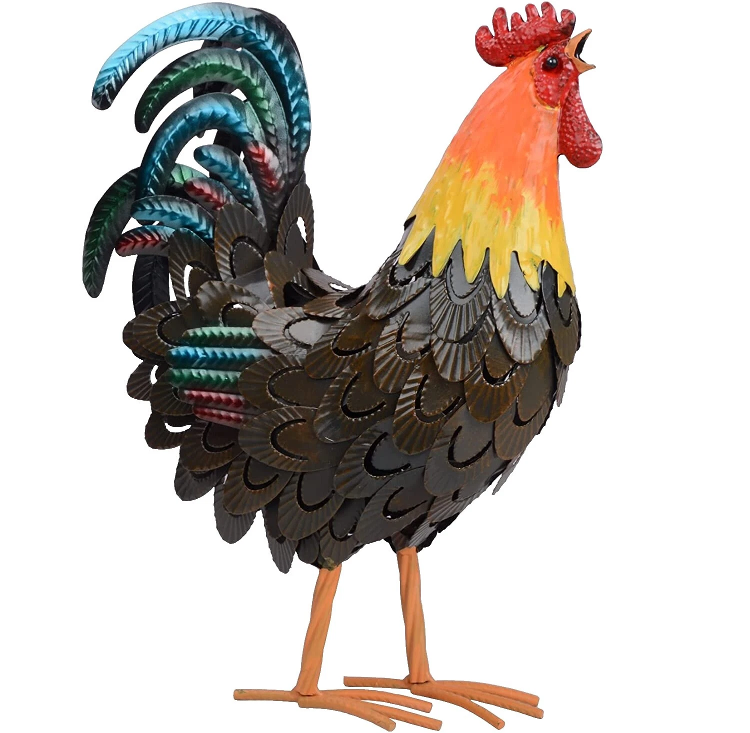 Wooden Rooster Outdoor Ornaments & Statues