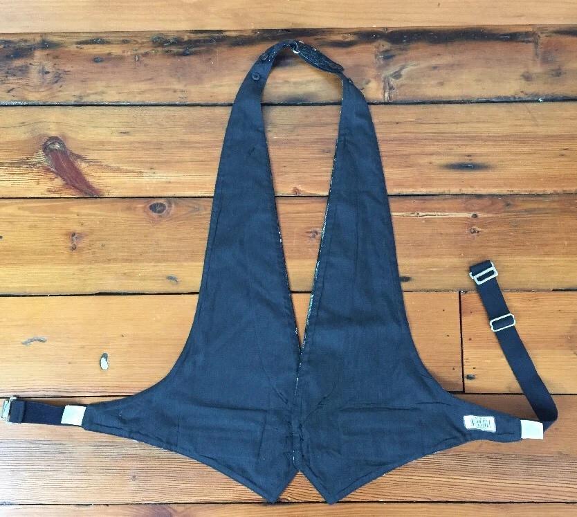 Lord West Black Metallic Silver Paisley Formal Tuxedo Vest Adjustable 38-44 M - Image 3 of 4