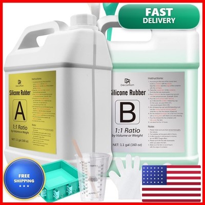 Decorrom Silicone Mold Making Kit - 2.2 Gallon Liquid Silicone Rubber 15A