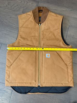 Carhartt ICONIC V01 FIRM DUCK VEST Relaxed Fit Brown Medium | eBay