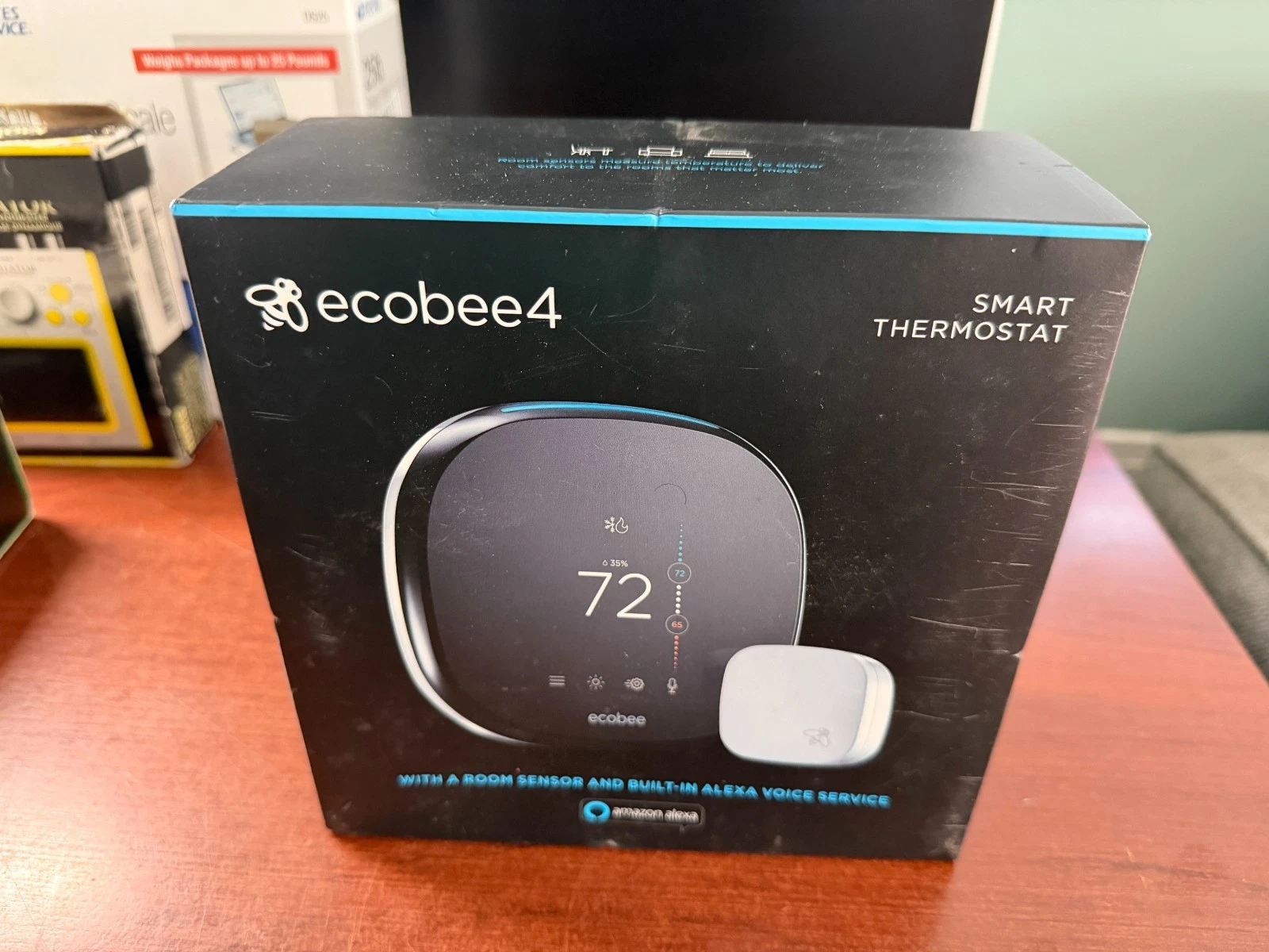 ecobee4 Smart Thermostat EB-STATE4-01 WiFi Alexa Voice New Open Blue Box
Opens in a new window or ta