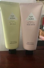 24k Gold, Rose Water Pure Aura Premium Peel Off Masks - Set Of 2 - New Sealed