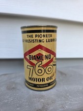 Vintage Diamond 760 Motor Oil Can Shaped Advertising Coin Bank