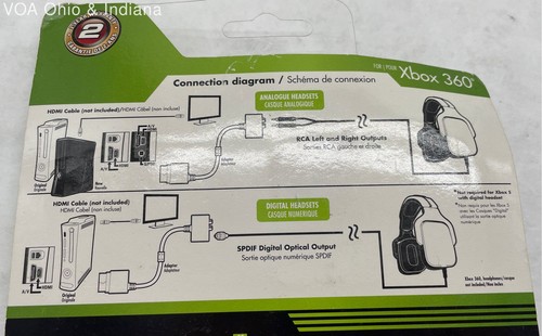 Mad Catz Xbox 360 HDMI and Analog AV Headset Adapter for Headsets NEW SEALED - Picture 4 of 5