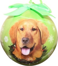 GOLDEN RETRIEVER Shatterproof Ball Ornament--3"- by E  S Pets - CBO-15