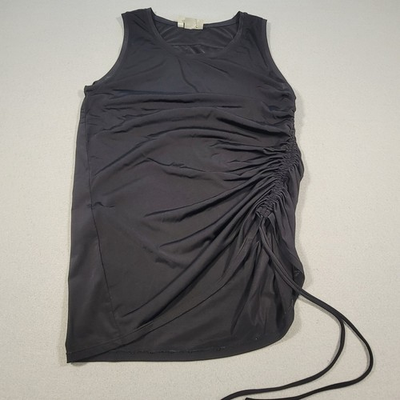 #ad Athleta Women#x27;s Black Tank Top Ruched Drawstring Sleeveless Size Medium $17.99
