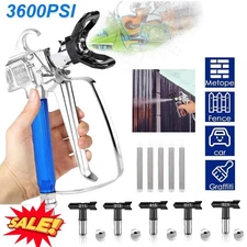 3600PSI Airless Paint Spray Gun with 517 Tip Nozzle Guard For Wagner Sprayers
