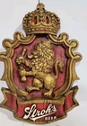Vintage Stroh's Beer Sign  - Large Lion Old Crest