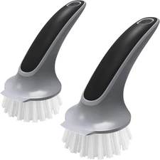 MR.SIGA Pot and Pan Cleaning Brush, Dish Brush for Kitchen, Pack of 2