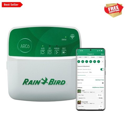 App-Based Indoor Smart WiFi Irrigation Sprinkler Timer/Controller, 6-Zone/Sta...