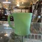 Vintage Jadeite Fire King Oven Ware D Handle Coffee Mug-#30- GREAT DEAL!