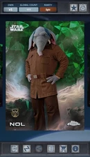 Nol - Debut Green Epic - Star Wars Card Trader Chrome Sapphire 2025