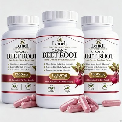 1-3xLemeli Beetroot Plant-Based Daily Wellness Supplement   Antioxidant Blend;US