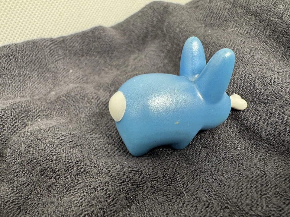 Kidrobot Happy Labbit Shiny Blue Bone 1.3" Vinyl Figure Mini Series Frank Kozik - Image 3 of 4