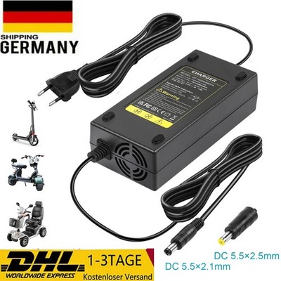 Netzteil Ladegerät Ladekabel 54,6V 2A für 48V Elektro Fahrrad Roller 5,5x2,5mm