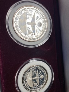 MARSHALL ISLANDS 1986 PROOF issue TWO coin set  SILVER    1.5 oz  ASW
