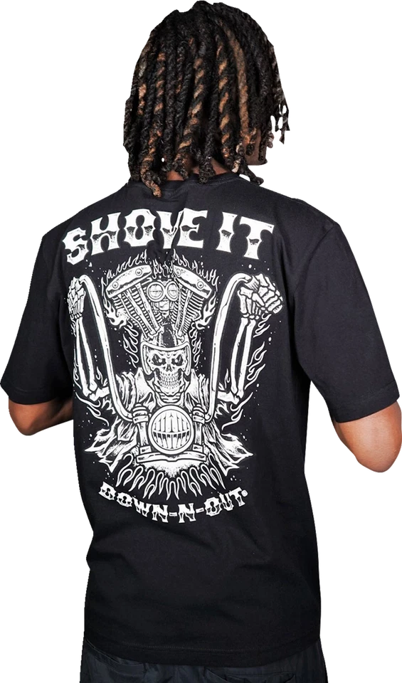 LETHAL THREAT DT10046XL Down-N-Out Shove It T-Shirt - Black - XL - Image 2 of 3