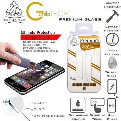 Hartglas für iPhone 16 Pro,14,13 Gorilla Tech Displayschutzfolie 9H Härte