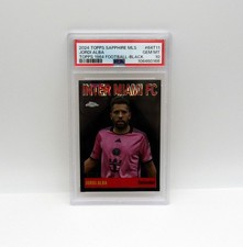 2024 Topps MLS Chrome Sapphire 1964 Black 7/10 Jordi Alba Inter Miami PSA 10