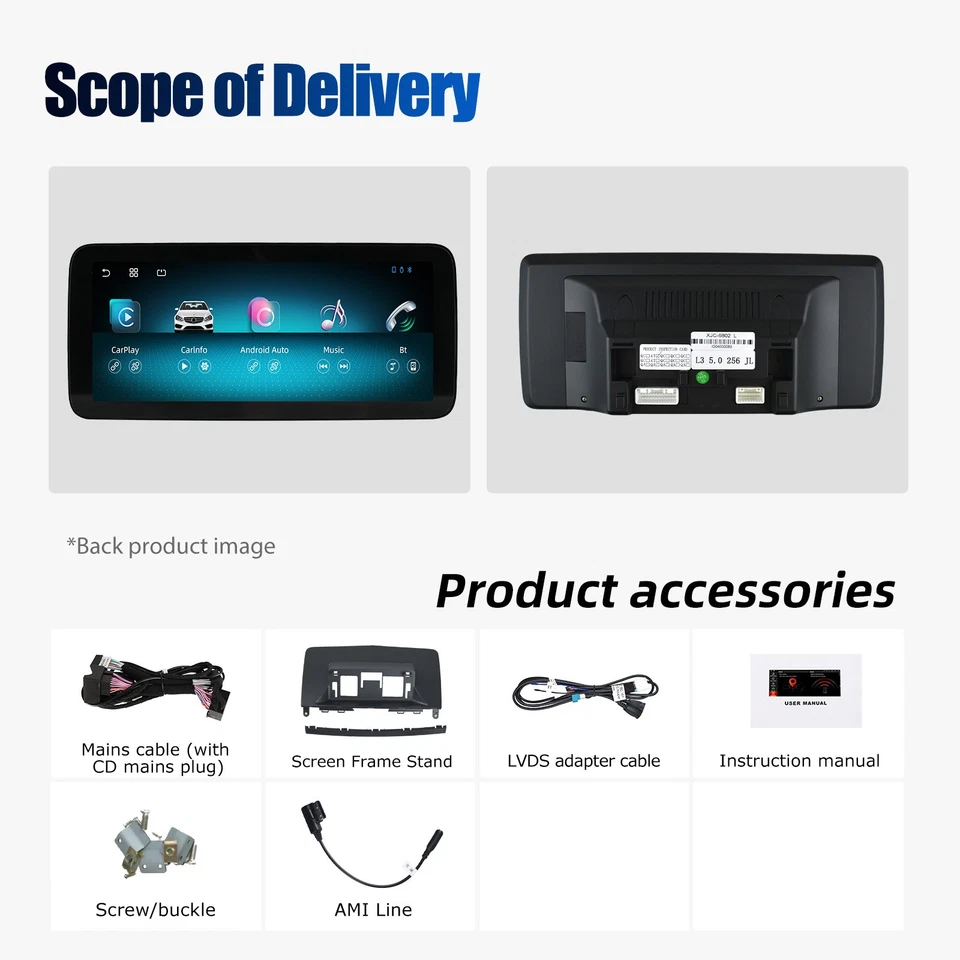 Apple Carplay estéreo de coche de 10,25" para Mercedes Benz Clase C W204 2008-2010 NTG4,0 Foto 2 de 4