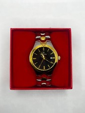 Bulova Mens Watch Two Tone Black Dial 39mm REF 98B133