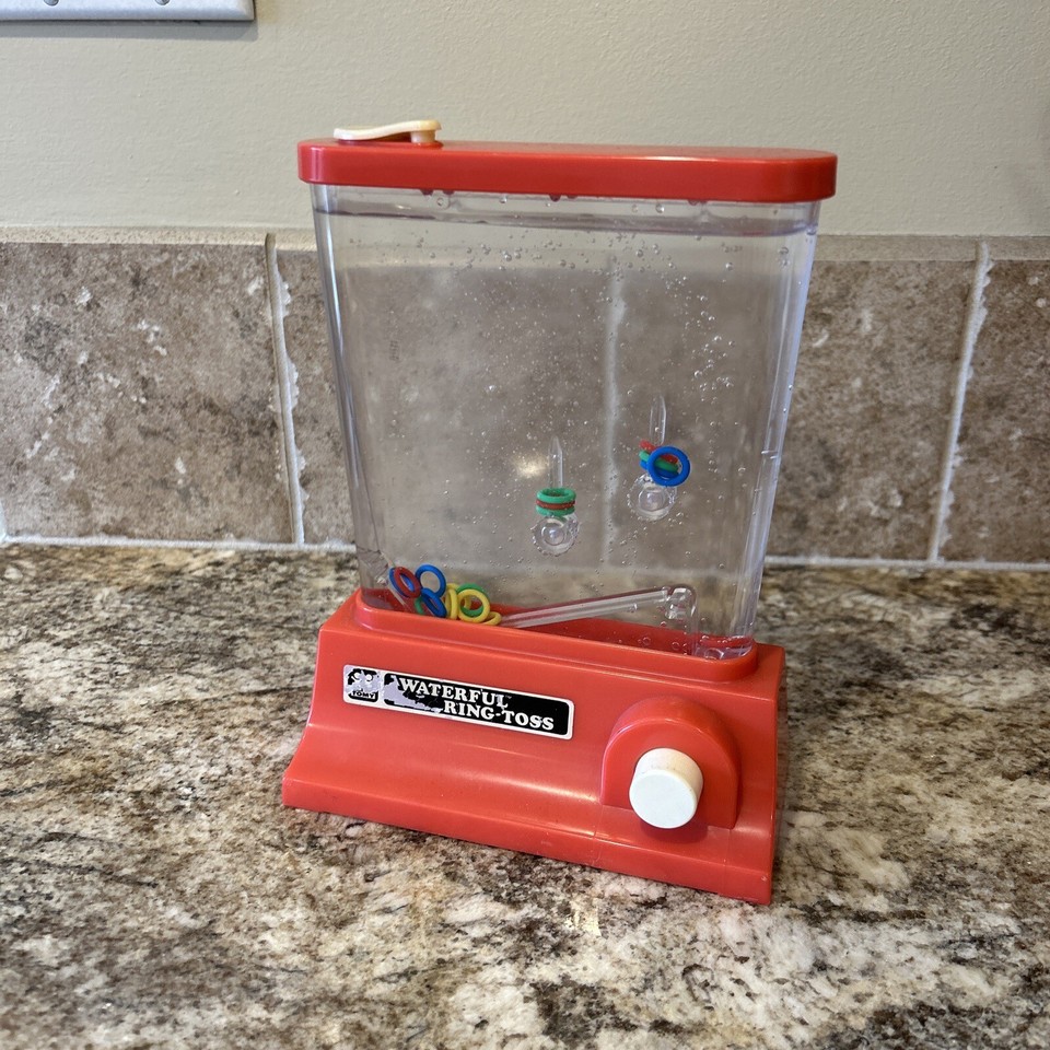 Vintage Original Tomy Waterful Ring Toss Handheld Game 1976 Works