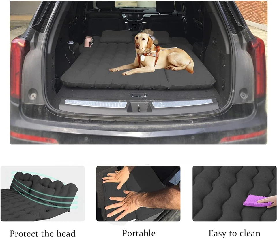Colchón de aire Canodoky SUV, colchón inflable completo para coche, negro Foto 3 de 4