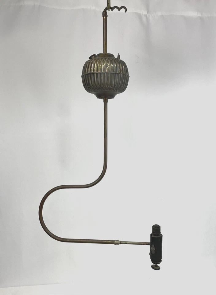 Antiguo soporte de vapor de gas victoriano de colección lámpara colgante de luz de techo colgante Foto 2 de 4