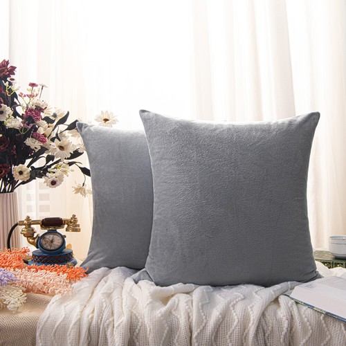 Throw Pillow Cover Set of 2 Sofa Decor Velvet Cushion Case 18 Colors Available - Picture 57 of 64