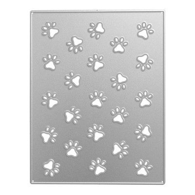 Dog Footprint Cutting Dies Dog Paw Print Frame Die-Cut for DIY Card Scrapbooking