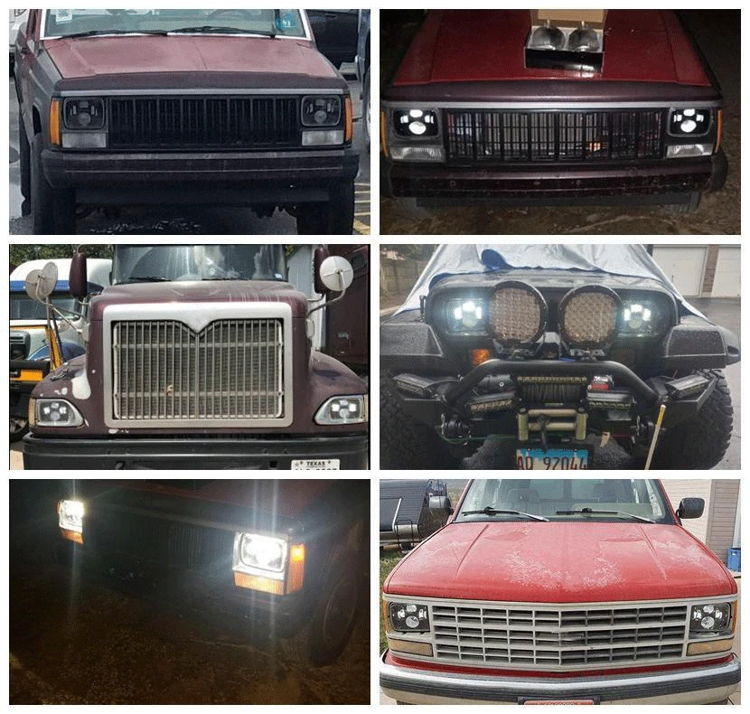 Nuevo faro LED 5X7" 7x6" para Jeep Wrangler 1986-1995 YJ 1984-2001 Cherokee XJ Foto 2 de 4