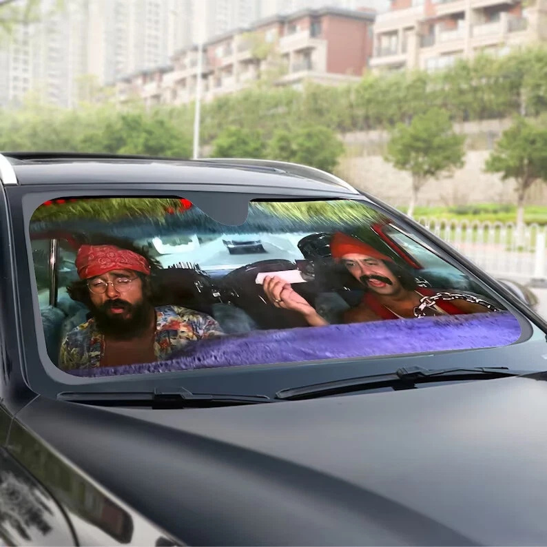 Cheech And Chong Painting Windshield Sun Shade