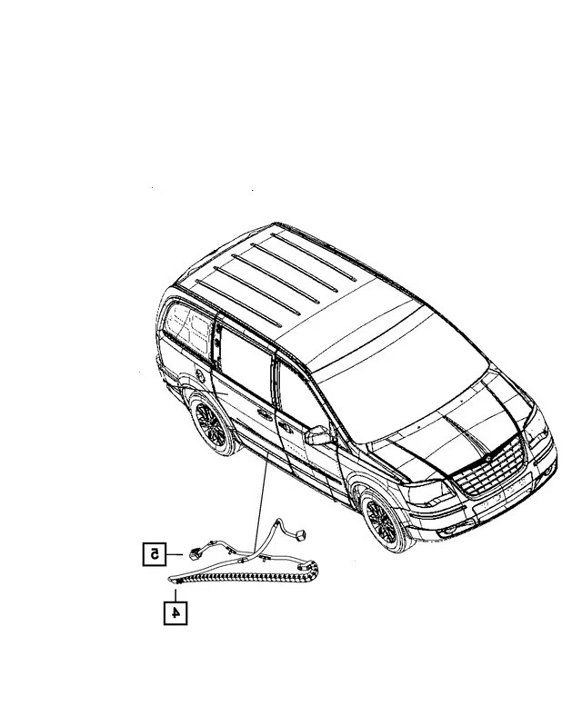 2010-2019 TOWN COUNTRY GRAND CARAVAN Right Sliding Door Wiring Harness Genuine - Image 3 of 4